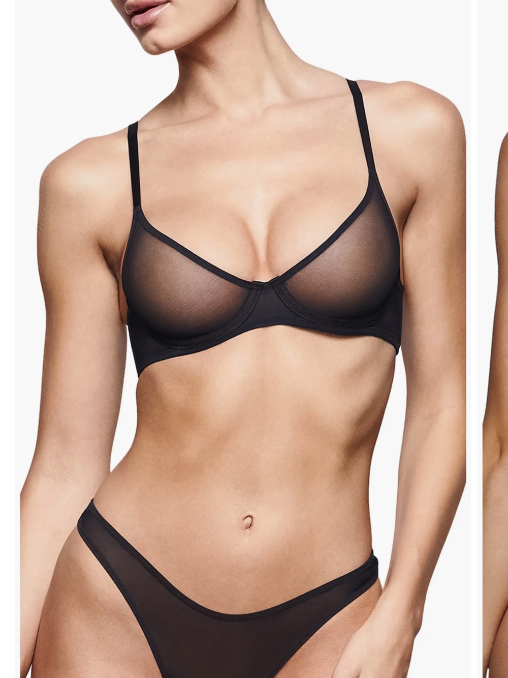 SKIMS Ultrafine Mesh Sheer Unlined Underwire Scoop Bra 32H New W Tags! RARE!